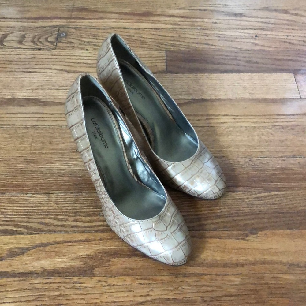 Snake print heels